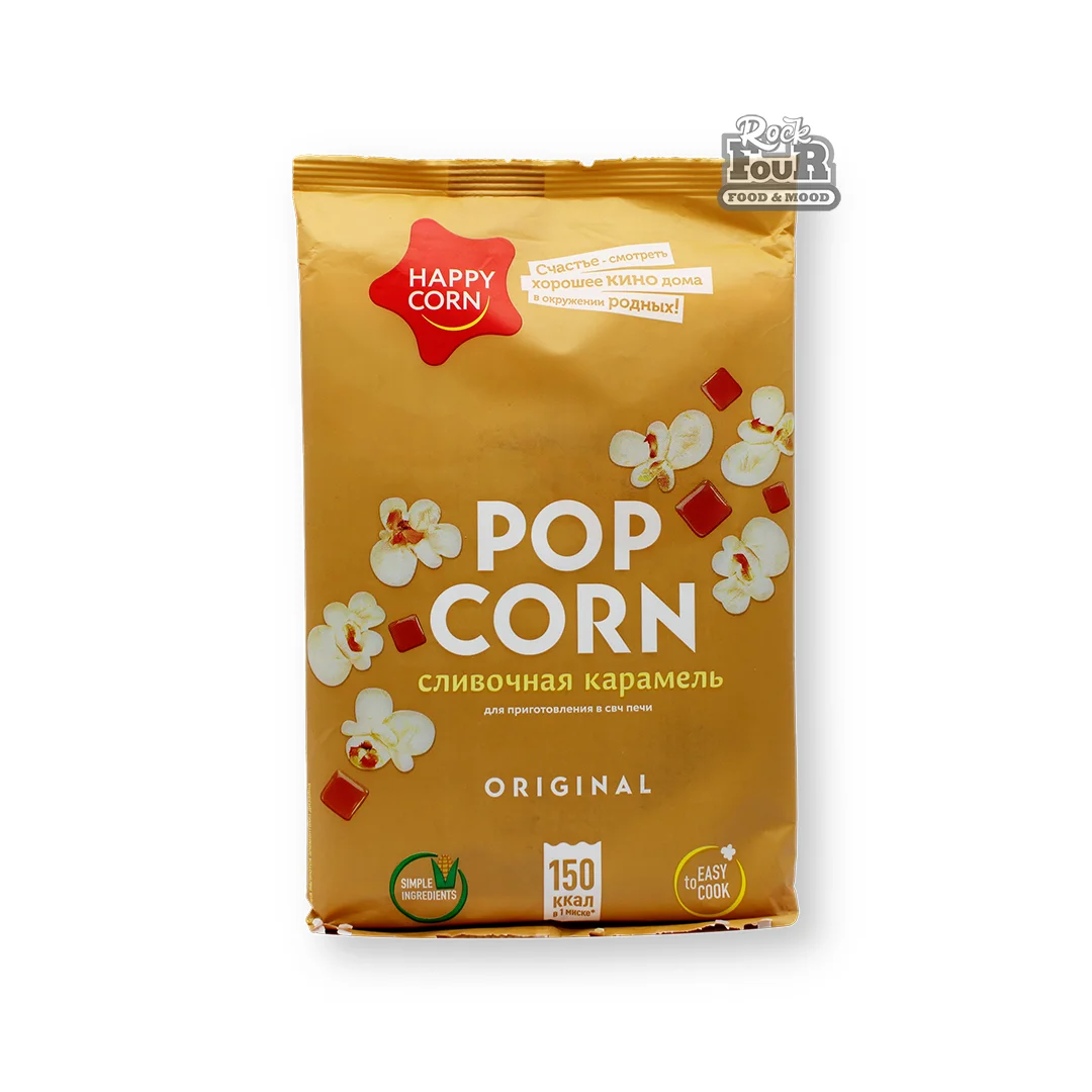 Кукурузное зерно «Happy Corn» со вкусом сливочной карамели 100г